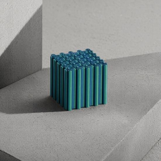 Decoration Art 3D Printed Slime Cube Fidget Toy, Squishy Puzzle Stress Relief Toy for Desk Office, Home Creative Geometric Desktop Decor with