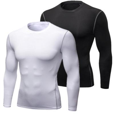 Men Base Layer Basketball Sports Tight Long Sleeves T-Shirts Gym Yoga Fitness Jogger Running Top Jersey Outdoor Skinny Clothes Quick Dry
