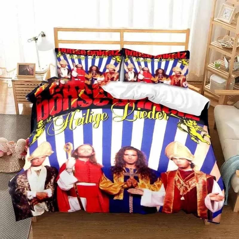 Band Böhse Onkelz Double Bedding Set All Season 3 Piece Duvet Cover Set Quilt Cover For Double And King Bed Duvet Cover Bed