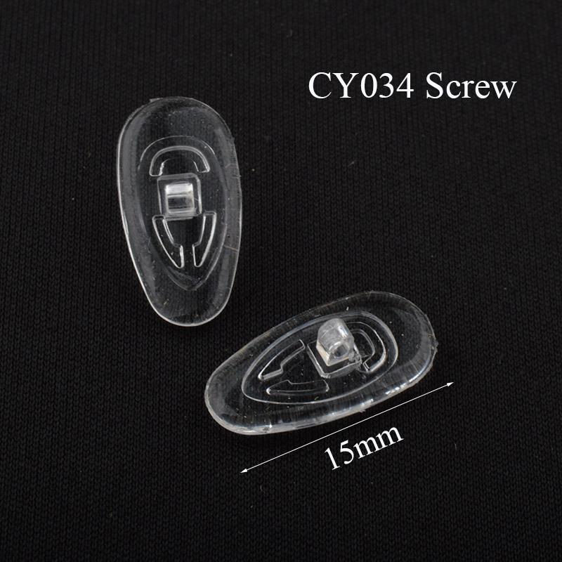 50Pairs(100pcs) 15mm 16mm 17mm Silicone Eyewear Glasses Nose Pads Repair Accessory Screw In Push On