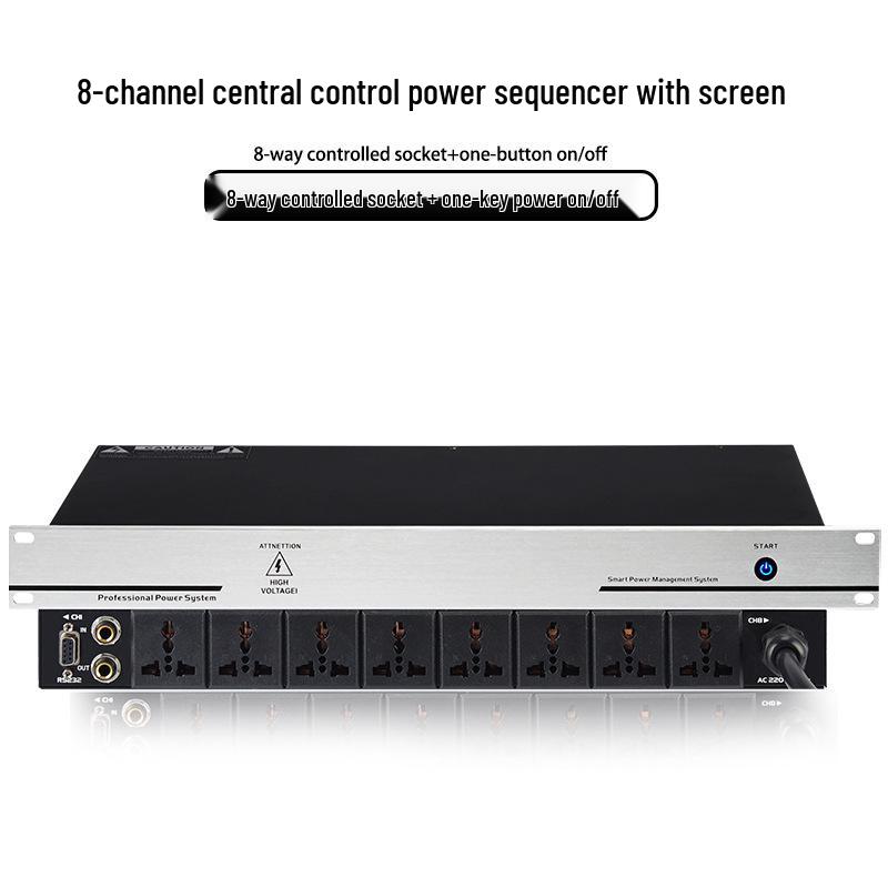 School PA Sound Stage Performance Mall Power Sequencer with RS232 Control Standard