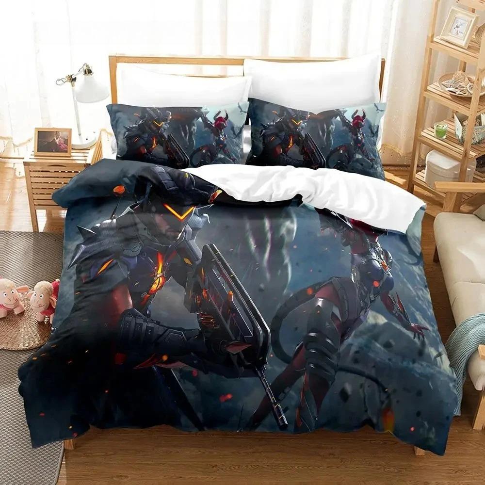 Warrior Game Garena Free Fire Bedding Set Single Twin Full Queen King Size Bed Set Aldult Boys Bedroom Duvet Cover Set