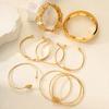 7Pcs Gold Color Twisted Geometric Bangle Set For Women Fashion Chunky Wave Bracelet Boho Jewelry For Party Daily Wear Gifts 2026