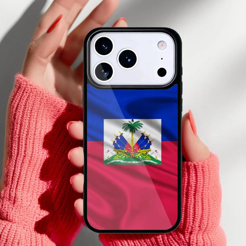 Haiti Haitian Flag print Phone Case for iPhone 17 16 15 14 13 Pro Max Back Cover for 12 11 Pro Coque