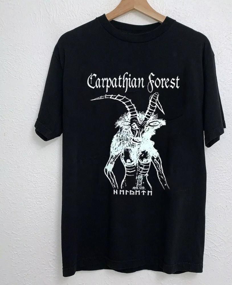 

Футболка с коротким рукавом Черная Все размеры Carpathian Forest Band AD32 Унисекс XXXL