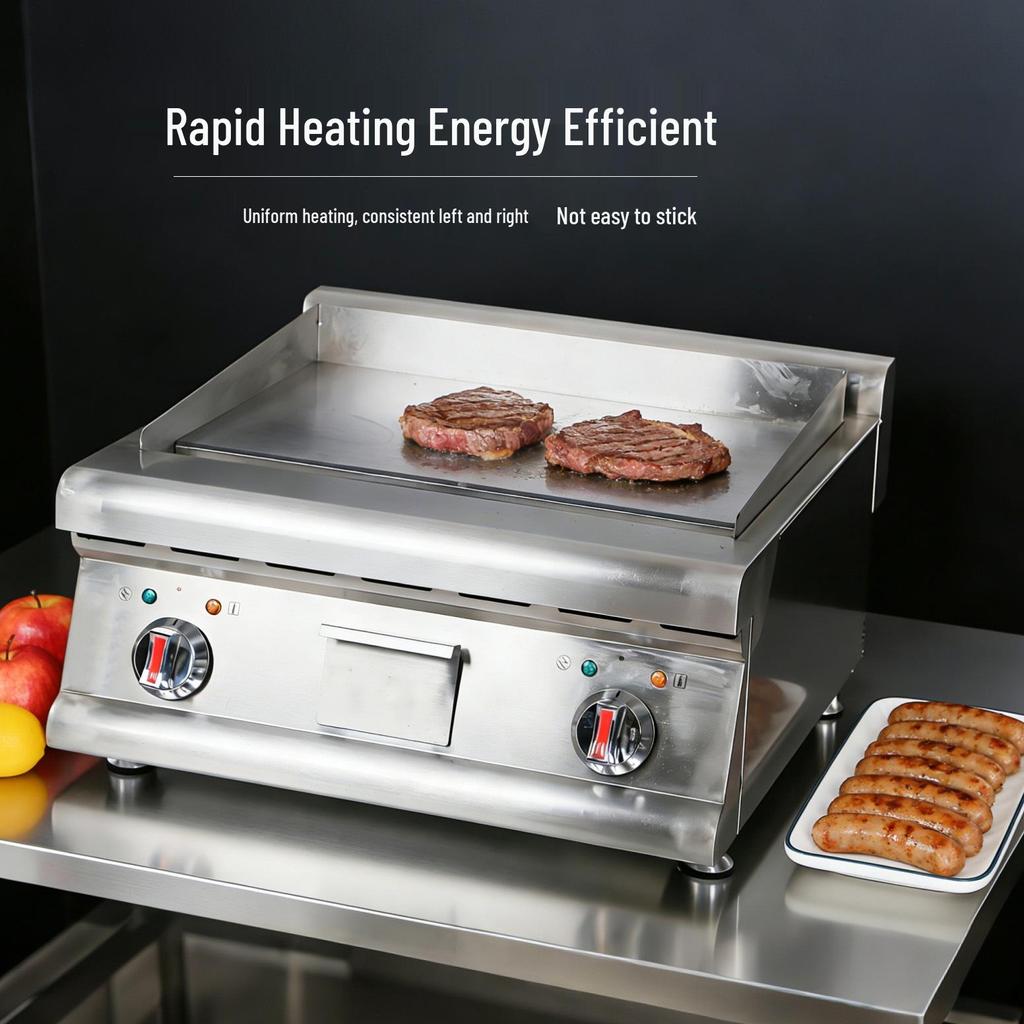 Commercial Gas Griddle with Thick Iron Plate for Teppanyaki and Grilling