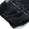Solid Color Dress Summer Women Plus Size V Neck Loose Half Sleeves Commute Midi Hollow Out Lace Single-breasted Knee Length A-line Long