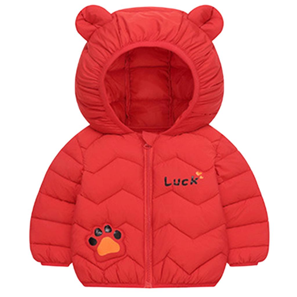 Kids Toddler Long Sleeve Hooded Down Jacket Trendy Comfortable Winter Coat for Boys and Girls