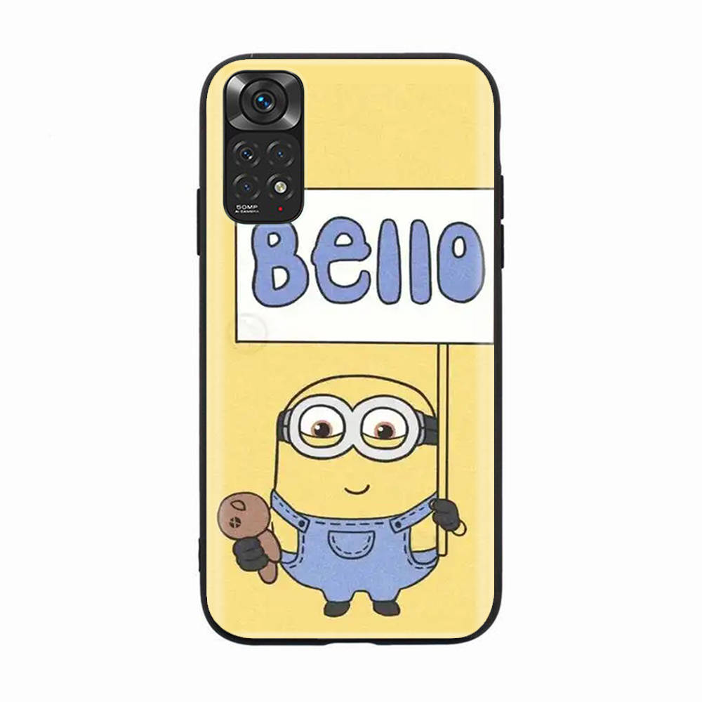 

Черный чехол для Samsung Note 20 Lite S24 Ultra S23 A03 A05 A06 A11 A71 A15 A16 A13 A24 A25 A33 A52 A53 A50 M55 M35 Plus M-78 Милые миньоны Samsung S24 Plus