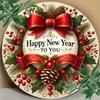 Vintage Christmas D Relief Art High Definition Metal Wall Art Set of  Retro Round Iron Sheet Decor Includes Santa Truck Sno