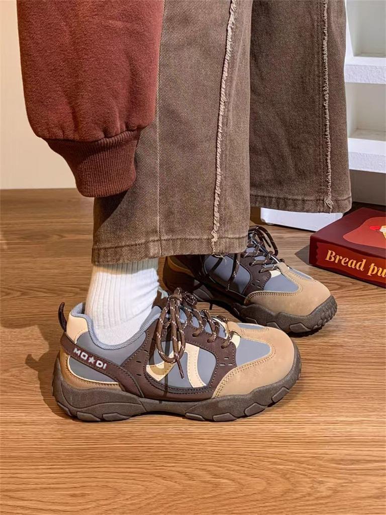 2026 Spring Melad Thick soled German Training Shoes for Women, Popular Small Personal Travel and Leisure Dad Shoes