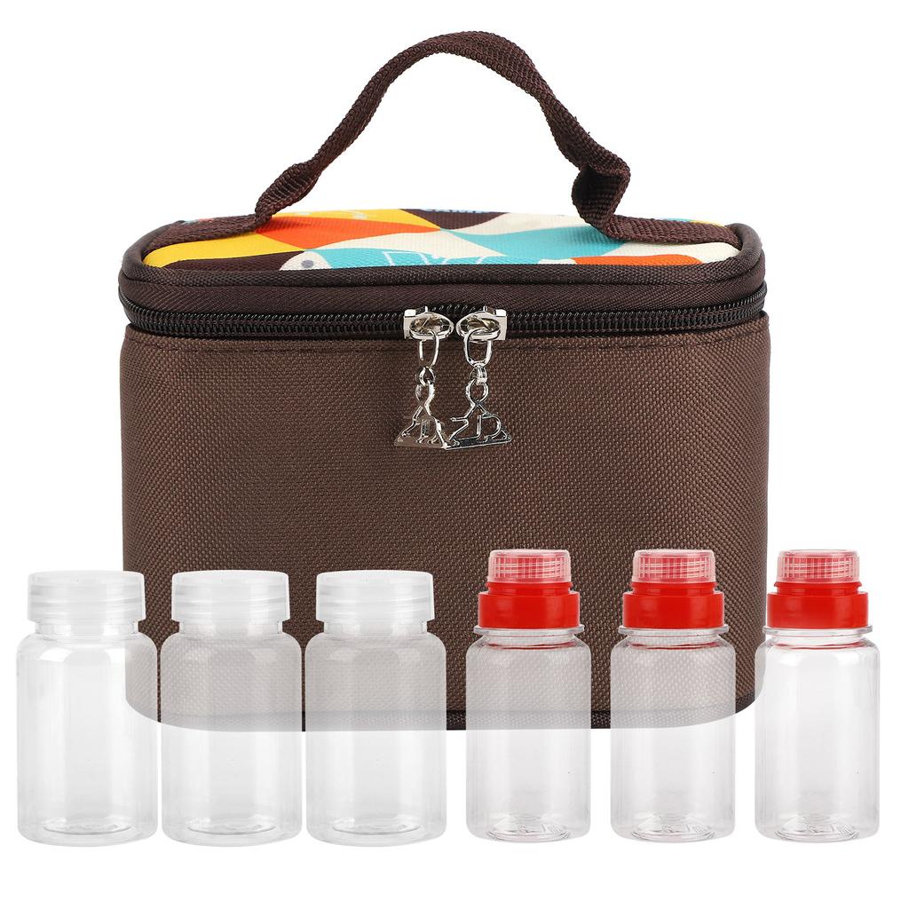 BBQ Organizer Bag Portable Picnic Basket Spices Seasoning Jar Seasoning Bottles Set