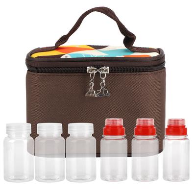 Borsa Organizer per BBQ Cesto da Picnic Portatile Set di Barattoli per Spezie Condimenti Bottiglie per Condimenti