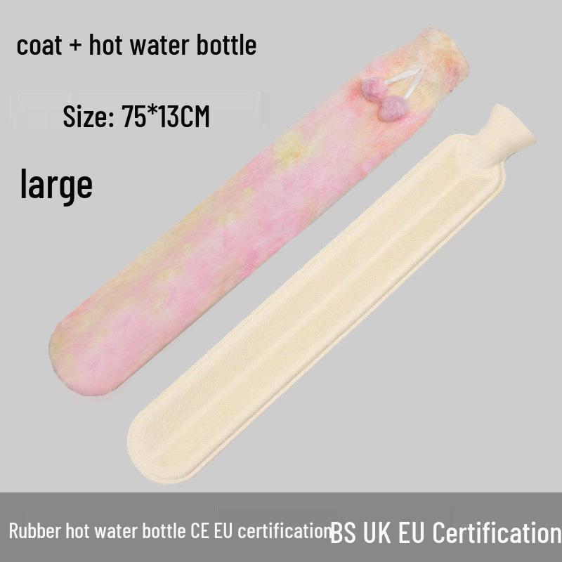 Explosion-Proof Hot Water Bottle: Rubber Design for Stomach and Feet, Long-Lasting Warmth