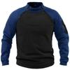 Men's Double Sleeve Color Block Tactical Fleece Hoodie for Spring/Autumn