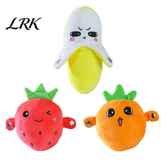 Bedtime Stuffed Animal Musical Banana Sensory Beat Plush Toy, Interactive Carrot & Strawberry for Double Player Parent-Child Bonding, Touch Sensitive