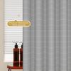 1Pc Gray Grid Artwork Geometric Shower Curtain Waterproof Peva Modern Minimalist Bathroom Decor