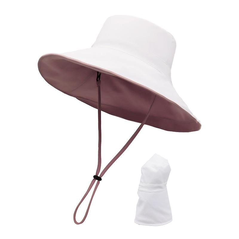 Summer Sunshade Anti-splashing Big Eaves Hat Outdoor Climbing Sun Protection Mountaineering Hat Women's Face Small Anti-ultraviolet Sun Hat