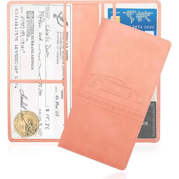 Car Registration And Urance Holder,PU Leather Car Glove Box Organizer Car Document Holder For ID,Driver'S License,Universal Car Organizer Car