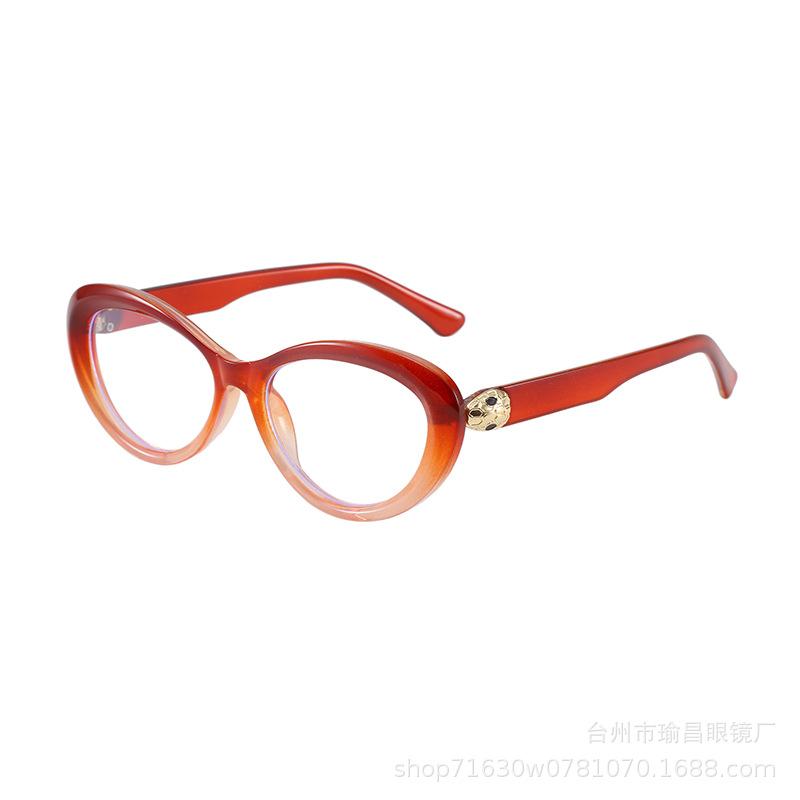 New European and American style sunglasses, anti-ultraviolet snake head metal decorative sunglasses, high-end street photography artifact woman
