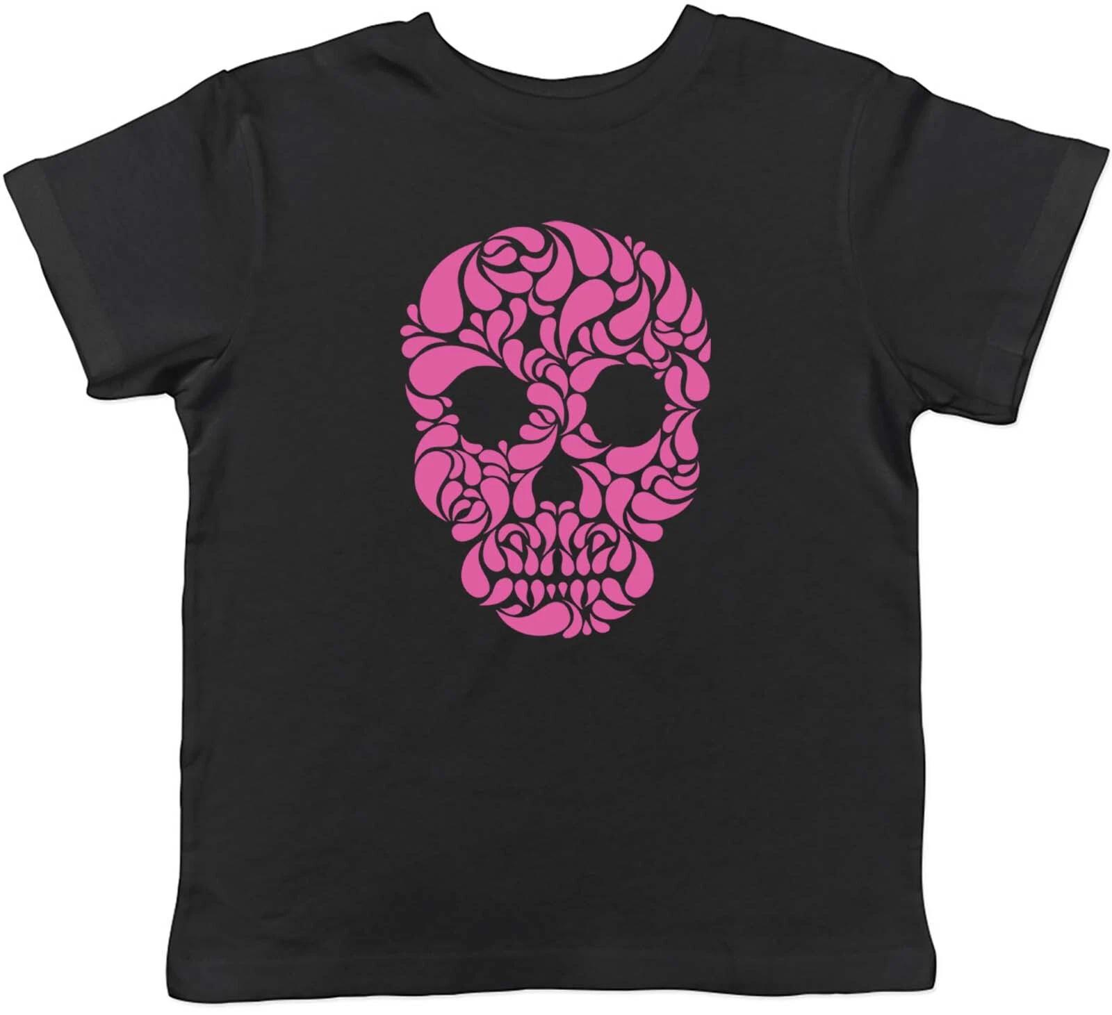 

Pink Skull Childrens Kids T-Shirt Boys Girls Gift 100
