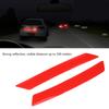 4Pcs Car Wheel Eyebrow Bumper Reflective Safety Warning Strip Tape Sticker Decal Red