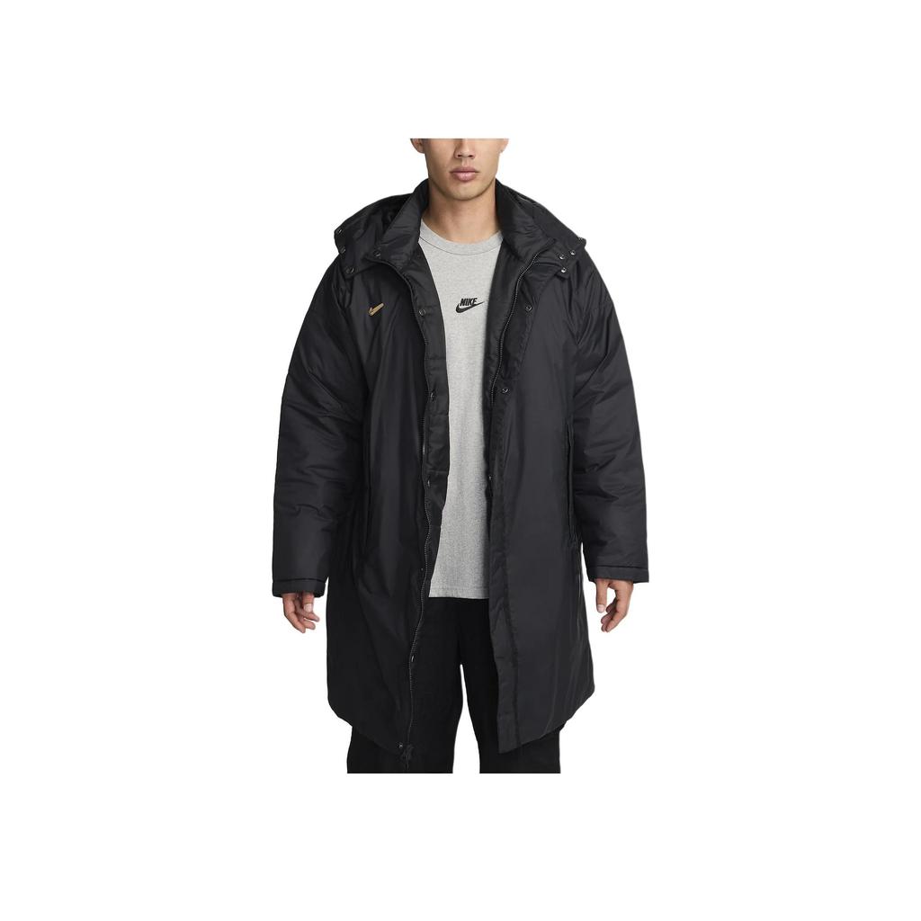 Nike Therma-Fit Cultura Calcio Ampia Comoda alla Moda Versatile Giacca Uomo Giacca Nero Bianco FZ0529-010