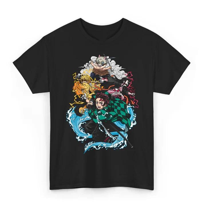Anime Demon Slayer Tanjiro Nezuko Inosuke Tshirt Size S4xl Gift For Friends S