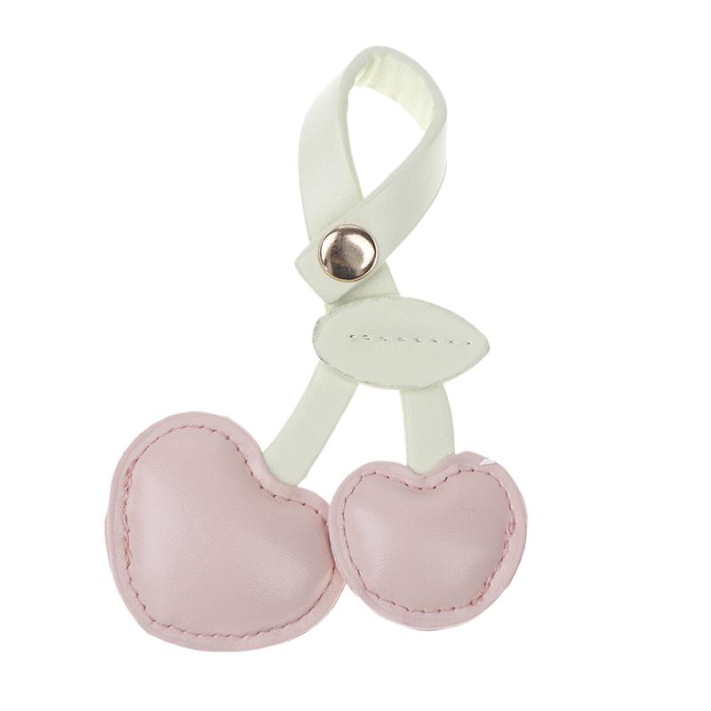 

Симпатичные 3D кожаные брелки для ключей с персиковым сердцем и вишней, красные розовые сердечки, универсальные брелки для сумок, кулоны для женщин розовый