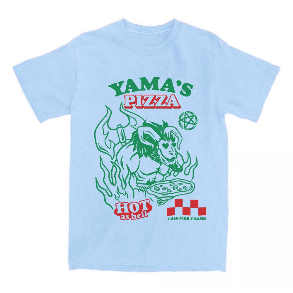 OSRS Yama's Pizza Tees Game Old School RuneScape Printing Tshirts Cotton Short Sleeve T-shirt Graphic Merch Casual