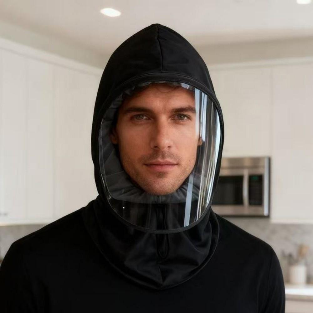 Saliva-Proof Protective Mask Dust Proof Head Mounted Mask Washable Full Face Mask Kitchen Cooking