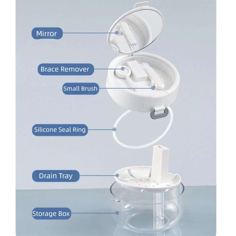 Drainable Design Denture Retainer Case Portable Denture Soak Cup For Invisible Aligners