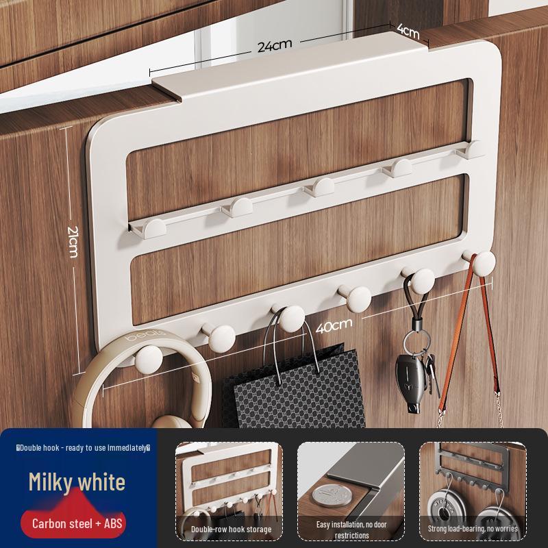 Over-the-Door Hook & Coat Hanger: No-Punch Wall-Mounted Storage Rack