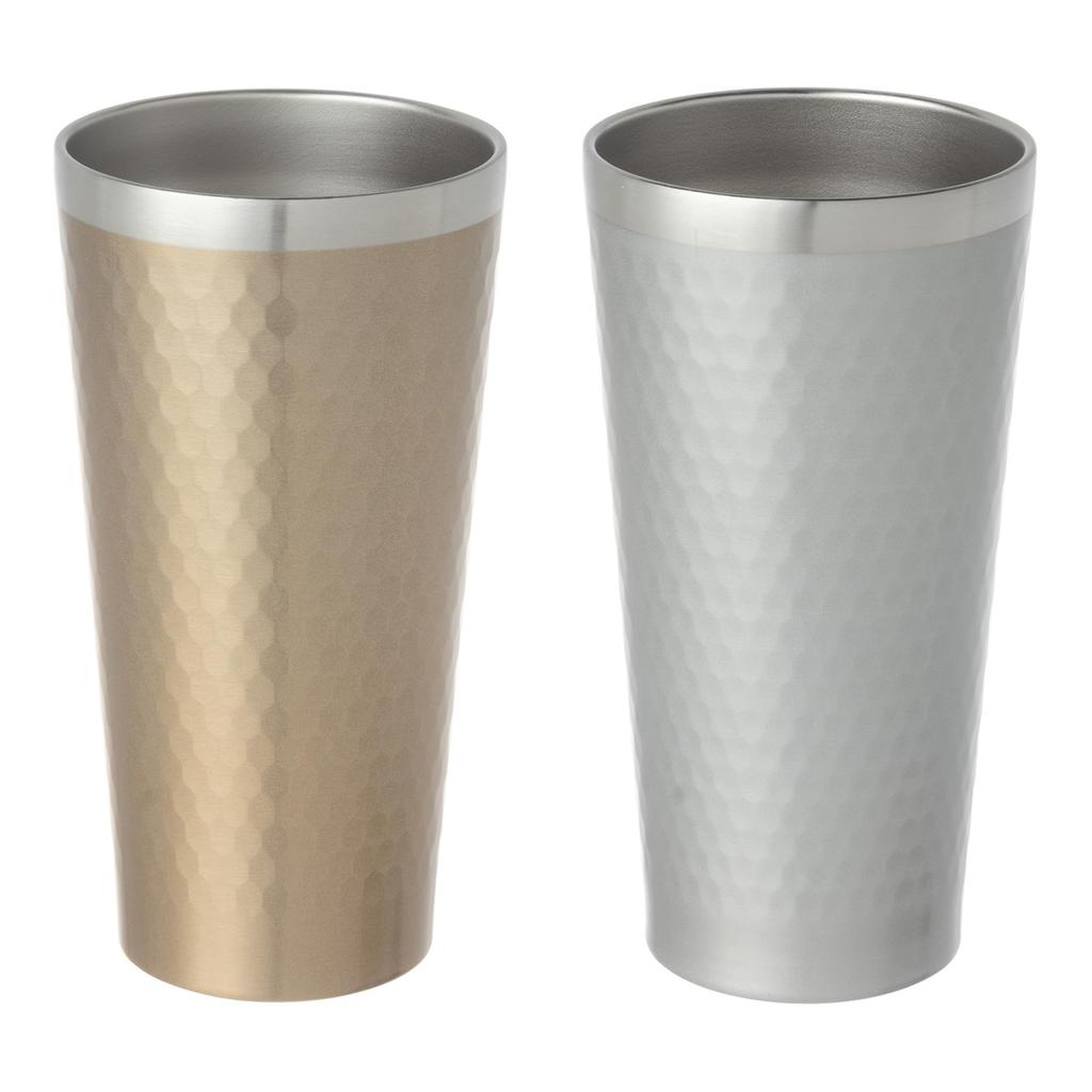 Maebata Luxe Pair Thermo Gold 64154 Tumblers, & Silver, 400ml,