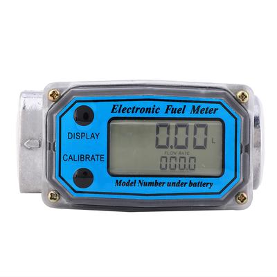 Mini Digital Turbine Flowmeter Diesel Fuel Flow Meter 10‑200L 1  NPT