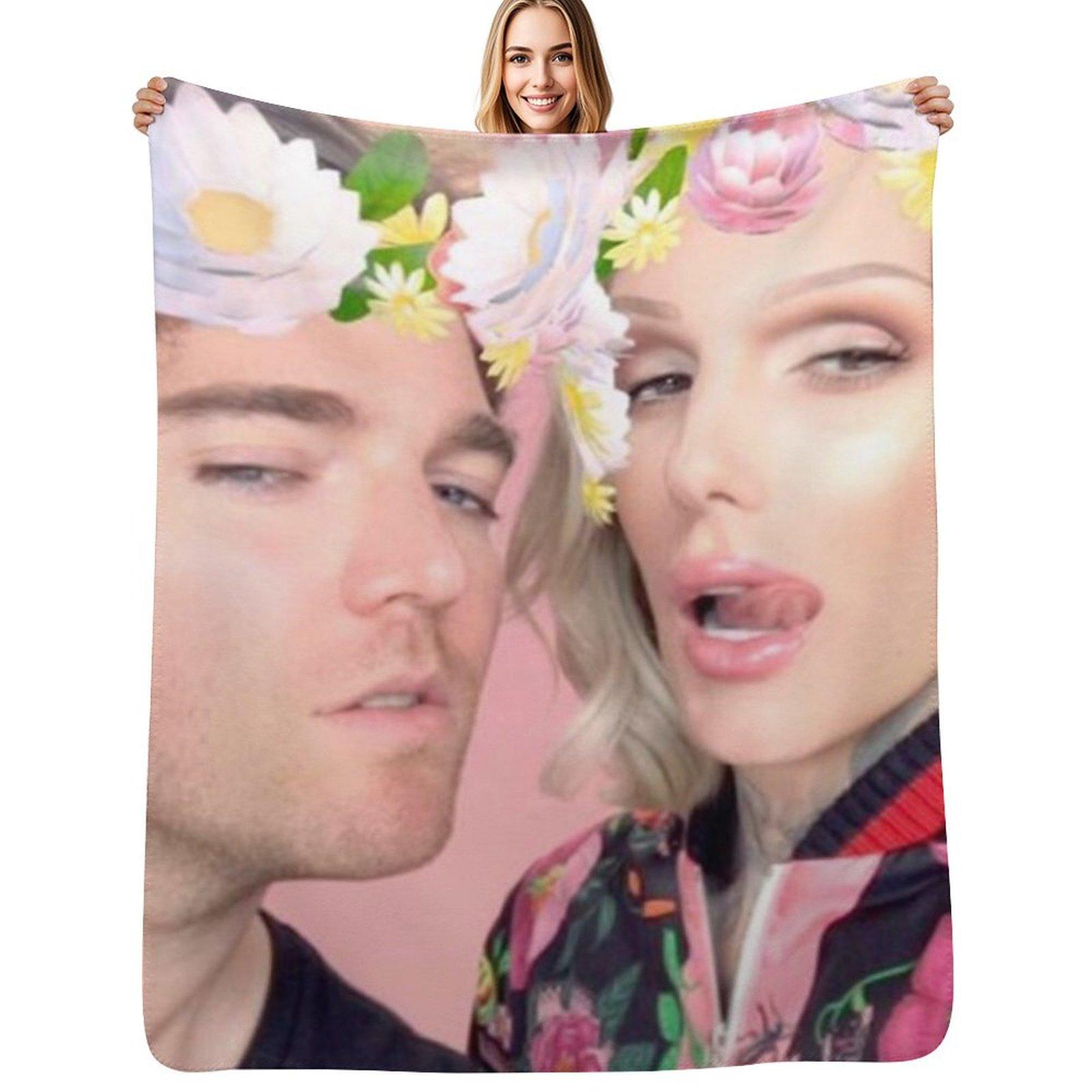 Shane and Jeffree snapchat Throw Blanket Compact Warm Blanket for Car Road Trip Size: 75*100cm, Weight: 230 GSM