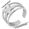 Geometric Round Oval Heart Blank Base Settings DIY Stainless Steel Rings For Women Men Accessories Adjustable Open Ring Jewelry