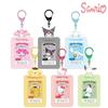 Porta-crachá Sanrios Hellokittys Kuromi Melody Bonito Desenho Animado Porta-cartão Crachá de Identificação Porta-fotocard Chaveiro Acessórios
