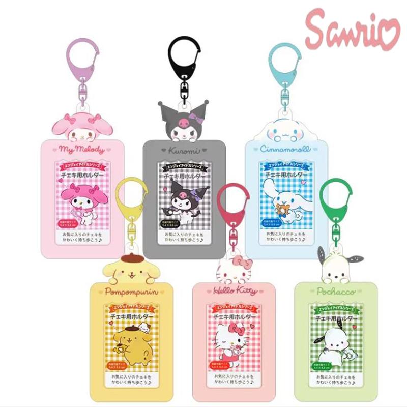Porte-cartes d'identité Sanrios Hellokittys Kuromi Melody, porte-cartes de dessin animé mignon, porte-cartes photo, porte-clés, accessoires