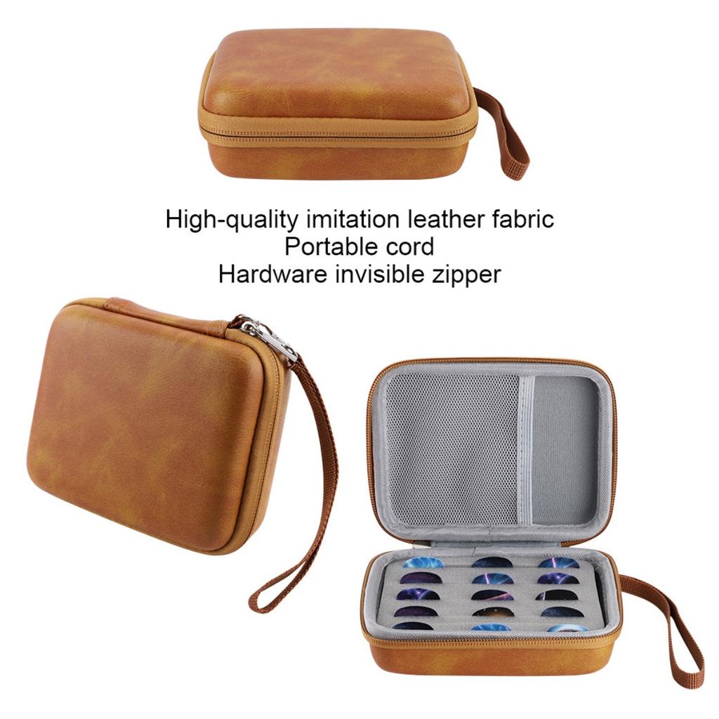 16-piece Set Guitar Pick Bag Celluloid Pick Fixed Pick Set Pick Storage Bag Box Set