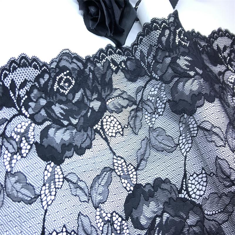 (2 Colors) 23cm wide Stretch Lace, wide Spandex Lace for Lingerie, Bra, Underwear, Sewing & Crafting