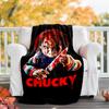 Chucky Theme Printed Blanket - Perfect for Couch, Bed, Travel & Outdoor Use | Machine Washable, Cozy & Durable.