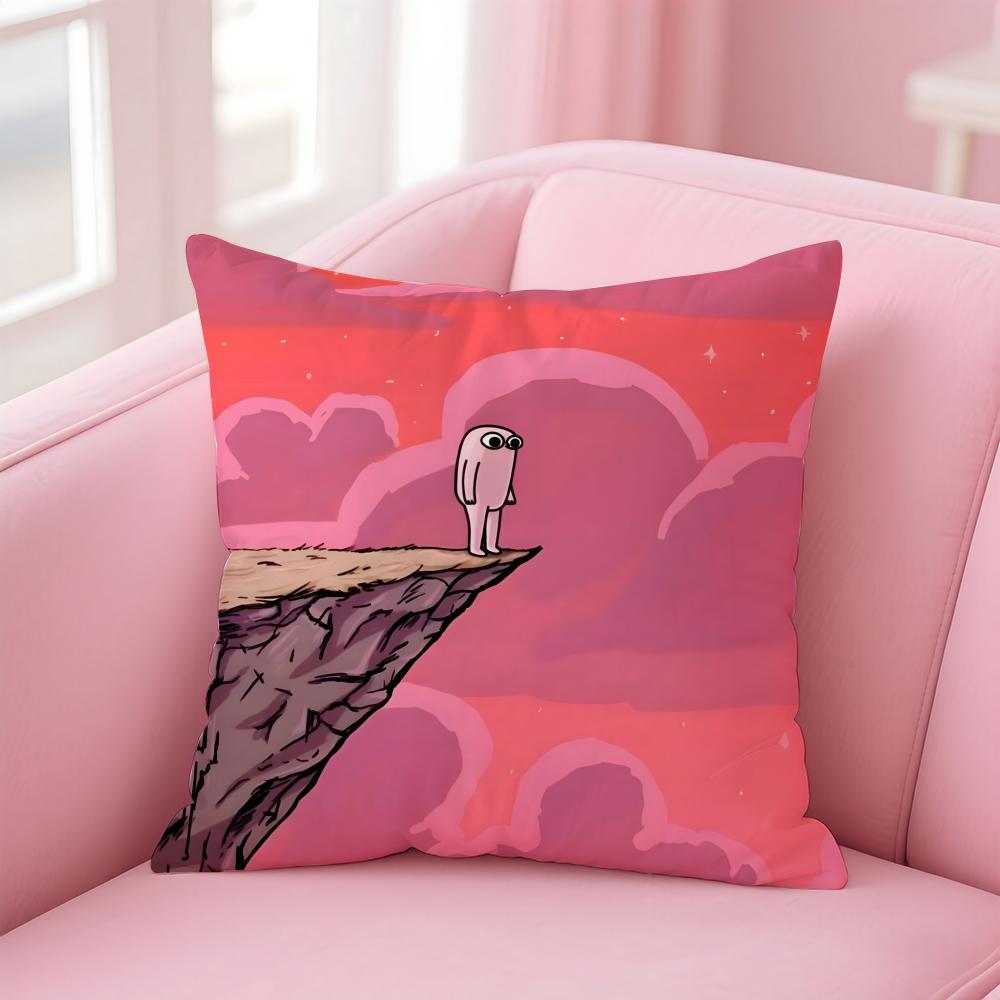 Cartoon Fun Funny Ketnipz Cute Cushion Cover Pillow Case Soft Skin Friendly Fabric Concealed Zipper