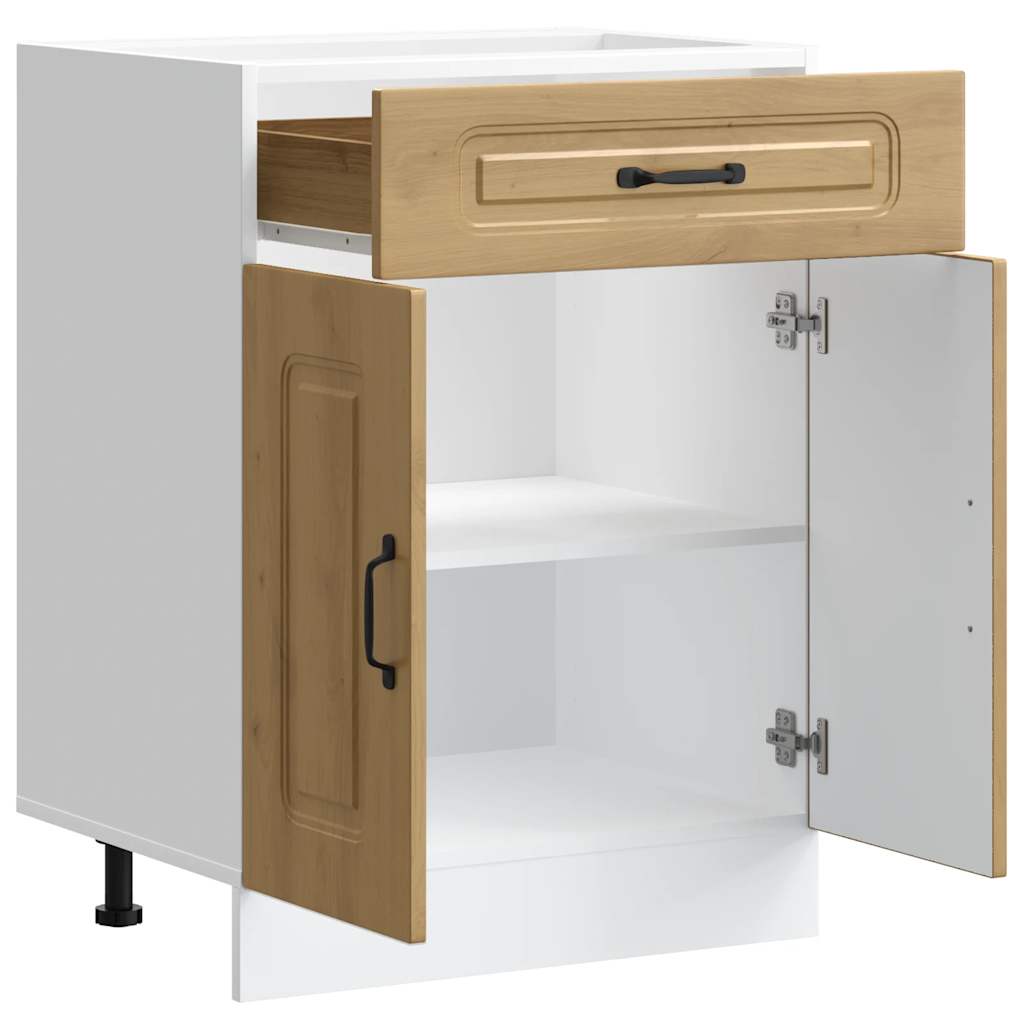 Kalmar Kitchen Base Cabinet Artisan Oak Wood Based Material