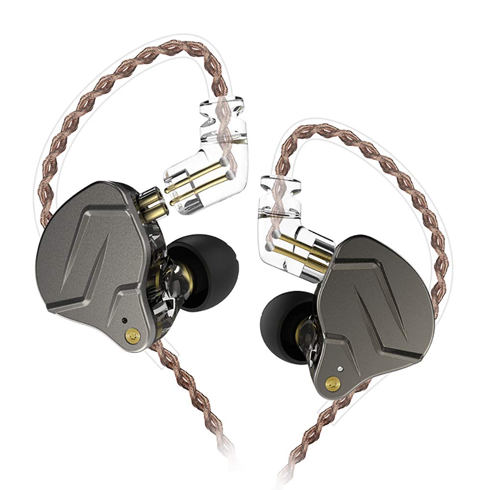 KZ ZSN Pro Deep Bass Earphones, 1BA+1DD, Hybrid In-Ear Earphones, High Sound Isolation, Chinese-Style Earphones, 2-Pin Re-cableable, Duralumin