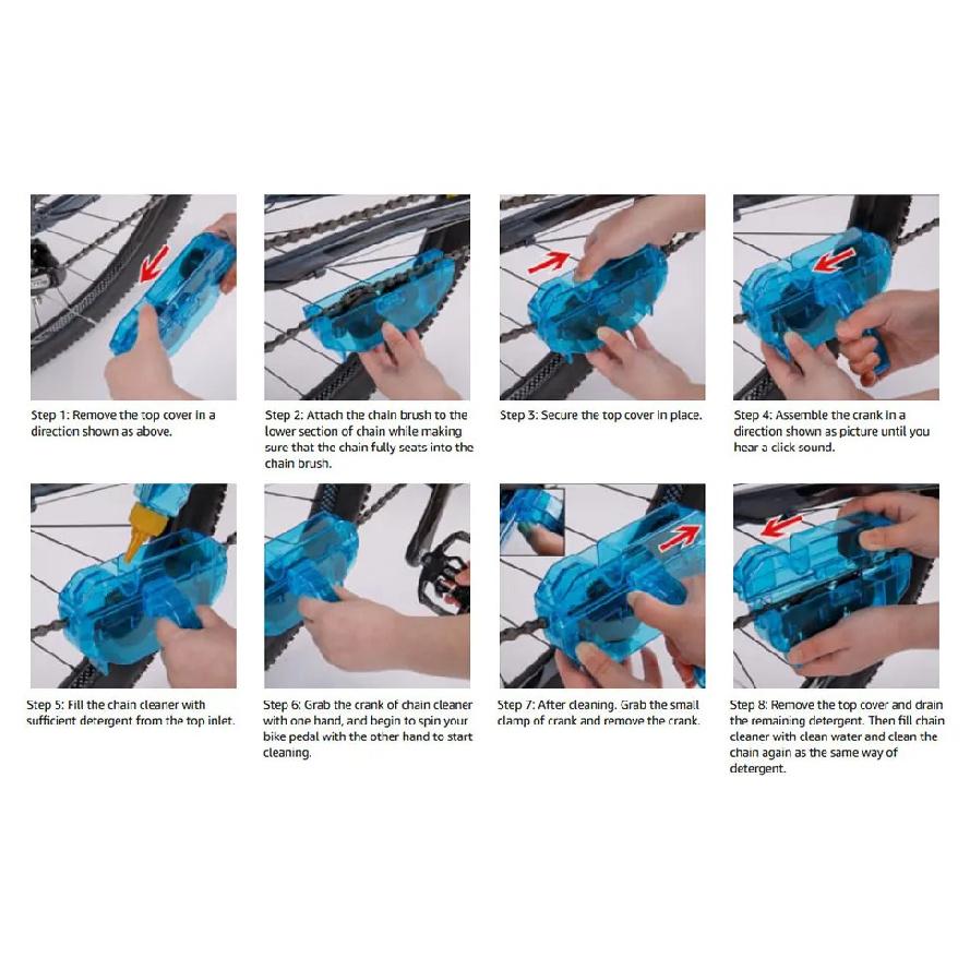 Chain Cleaner Cleaning Bicycle 3D Chain Brush Wash Tool Set Bike Protection Oil Bike Chain for Mountain Cycling Bike Accessories