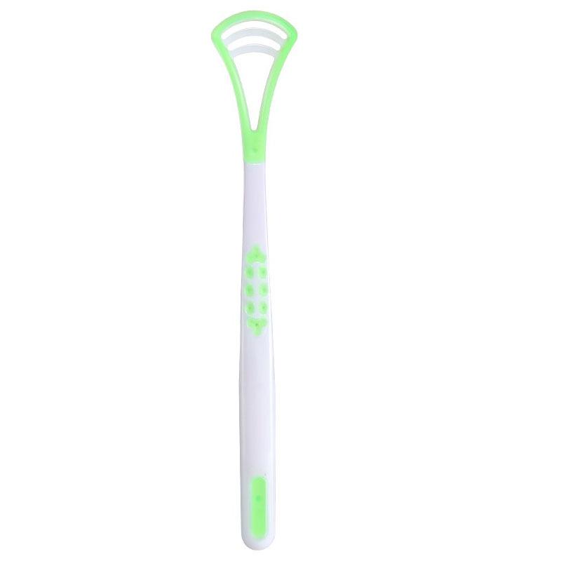 Portable Silicone Tongue Scraper & Breath Freshener Cleaner