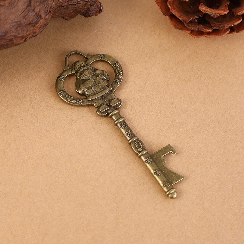 Santa Claus Retro Key Bottle Opener - Vintage Metal Beer Keychain