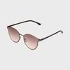 HUNTER_[WOMAN] Round Thin Metal Sunglasses - Brown HTB22