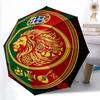 Royal Emblem Checkerboard Background Folding umbrella Umbrella travel light Umbrella Sun umbrella